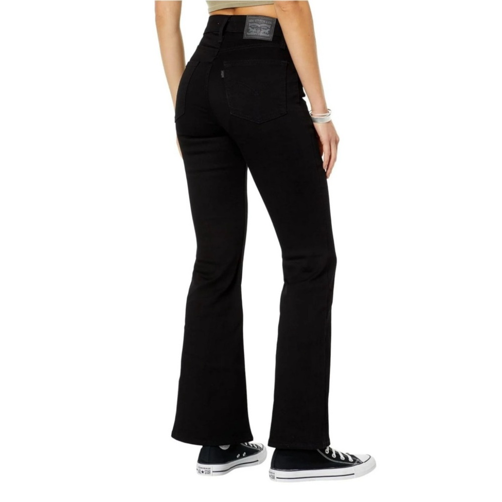 Levi's® Women's 726 High Rise Flare Jeans Size 26 Black Denim - Picture 2 of 9